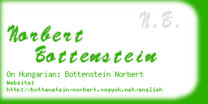 norbert bottenstein business card